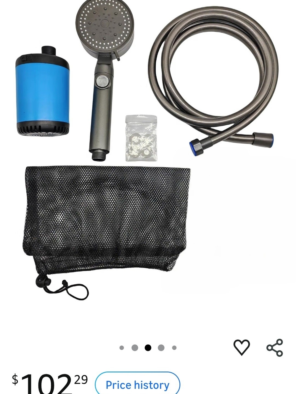 Portable Blue and Shower Head Kit - Brand Perfect For Camping Pr Emegency